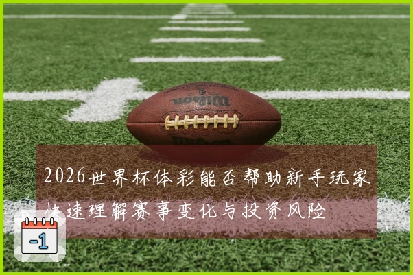 2026世界杯体彩能否帮助新手玩家快速理解赛事变化与投资风险